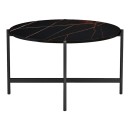 Table basse marbre noir 80x45 cm