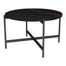 Table basse marbre noir 80x45 cm