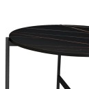 Table basse marbre noir 80x45 cm