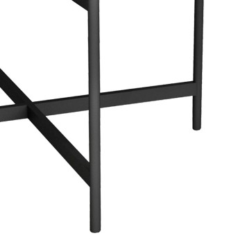 Table basse marbre noir 80x45 cm