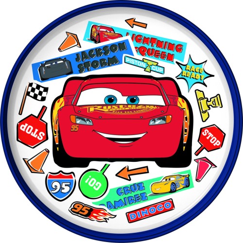 Disney Cars Stickers Go non-slip micro dinner plate