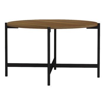 Table basse bois mélaminé noyer noir 80x45 cm
