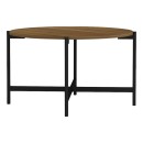 Table basse bois mélaminé noyer noir 80x45 cm

