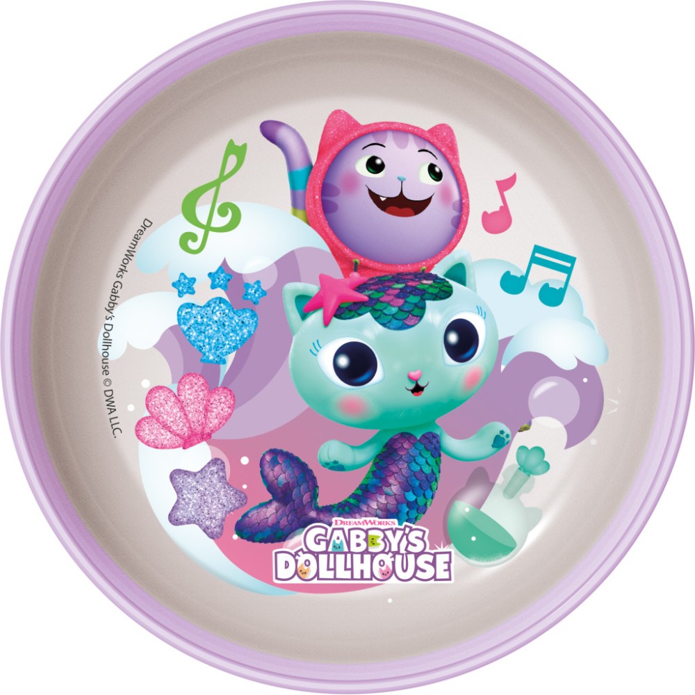 Gabby's Dollhouse Wonderland non-slip micro deep plate