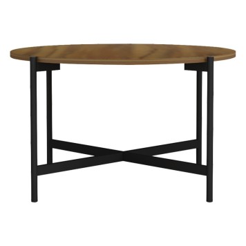 Table basse bois mélaminé noyer noir 80x45 cm
