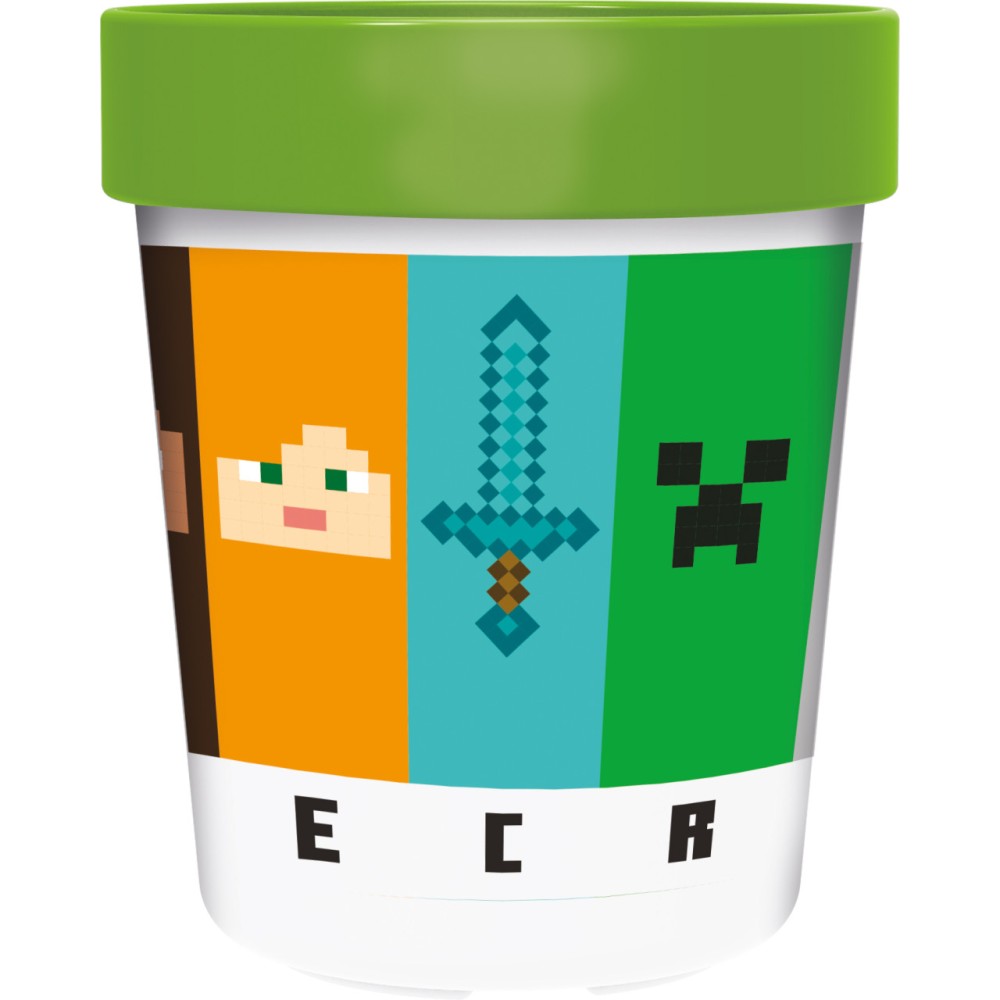 Minecraft Crafters non-slip micro plastic cup 260 ml