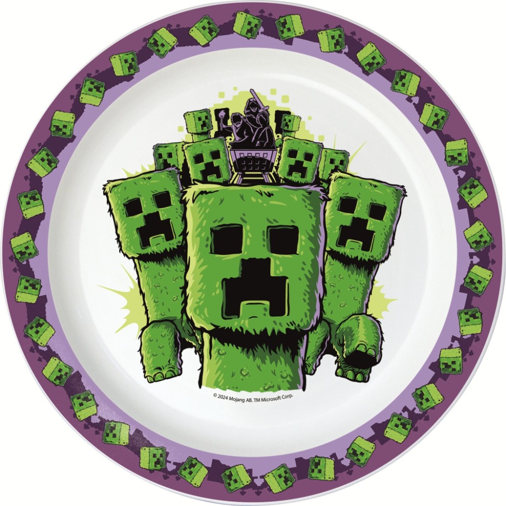 Minecraft The Movie micro dinner plate