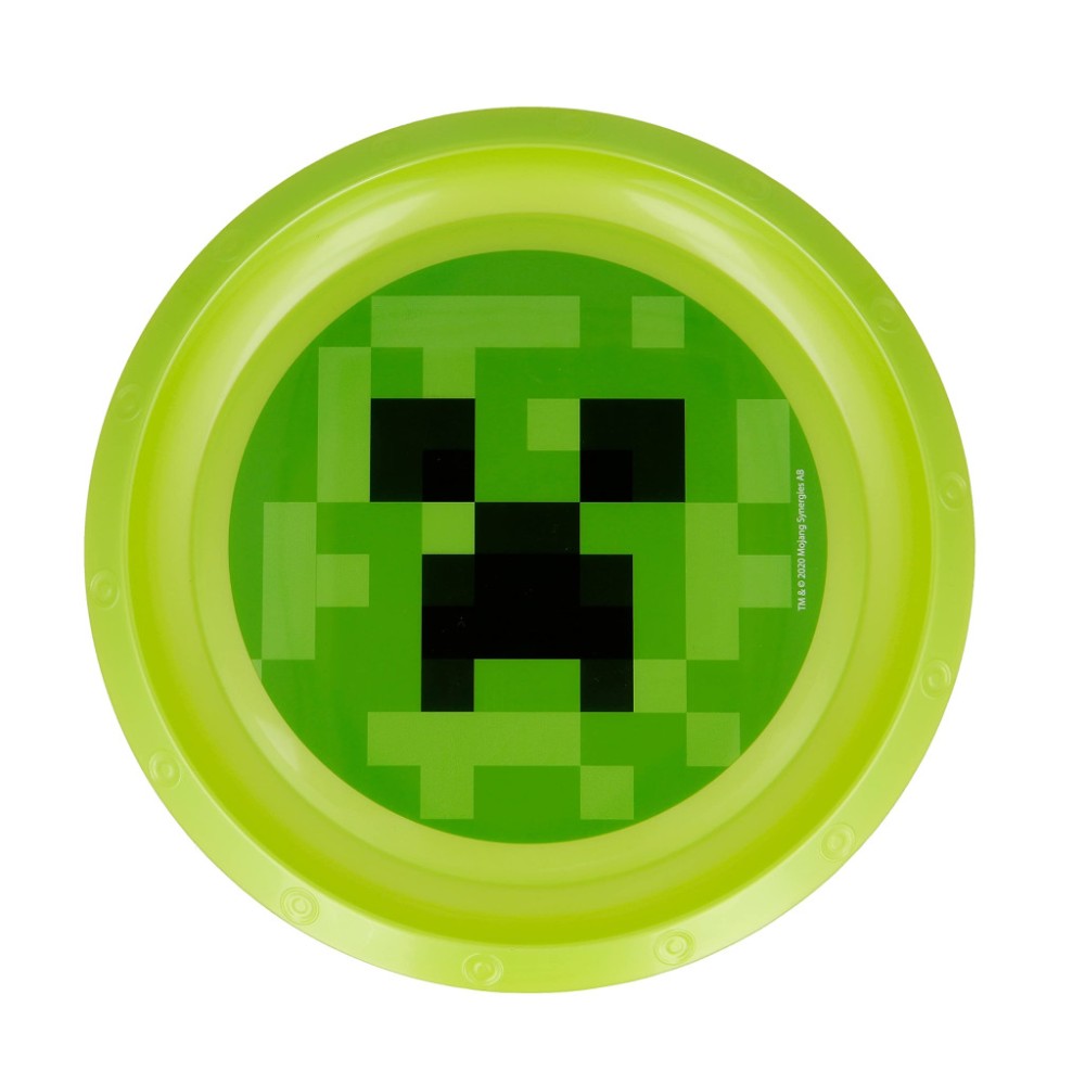 Minecraft TNT plastic dinner plate