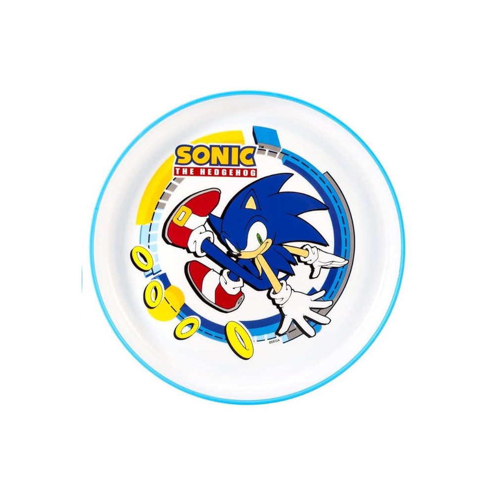 Sonic the Hedgehog Rings non-slip micro dinner plate