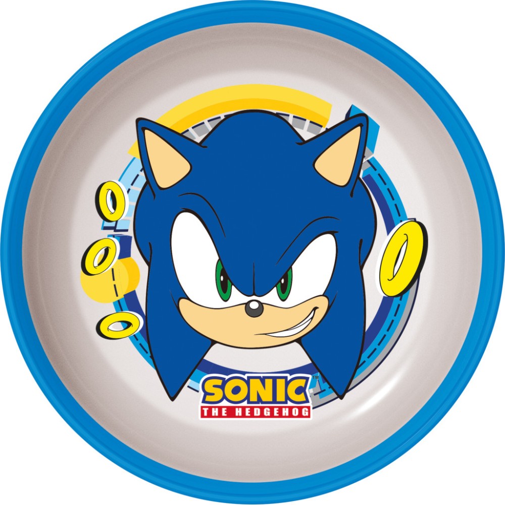 Sonic the Hedgehog Rings non-slip micro deep plate