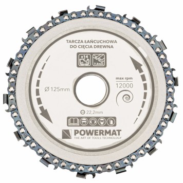 Tarcza łańcuchowa do drewna 125mm x 22,2mm 14 zębów