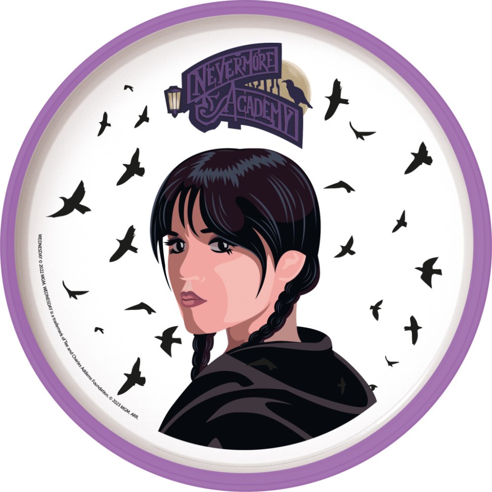 Wednesday Nevermore Academy non-slip micro dinner plate