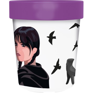 Wednesday Nevermore Academy non-slip micro plastic cup 260 ml