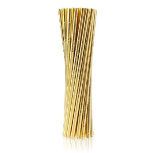 Colour Gold Golden paper straw 24 pcs