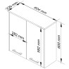 SZAFKA WISZĄCA W 60 cm FIN 2D BIAŁY