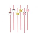Cat Sleepy paper straw set of 6