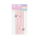 Cat Sleepy paper straw set of 6