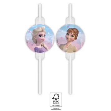 Disney Frozen Wind  paper straw, set of 4 pcs FSC