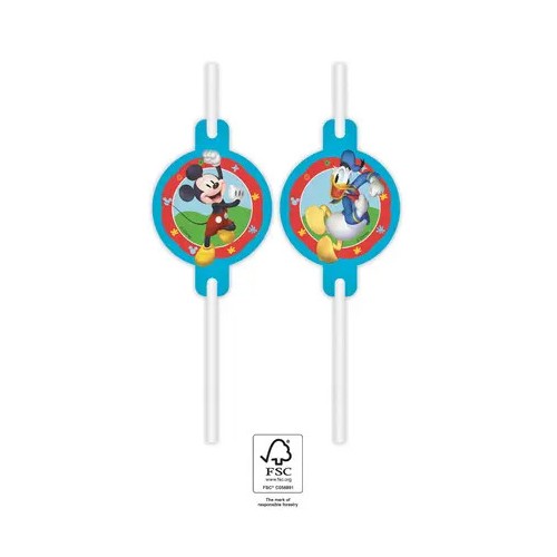 Disney Mickey  Rock the House paper straw, 4-piece set FSC