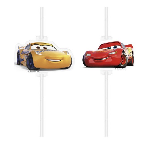Disney Cars Arena Race paper straw, set of 4