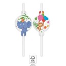 Jungle Balloons paper straws, 4-piece set FSC