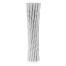 Colour Silver Chevron Silver paper straw 12 pcs