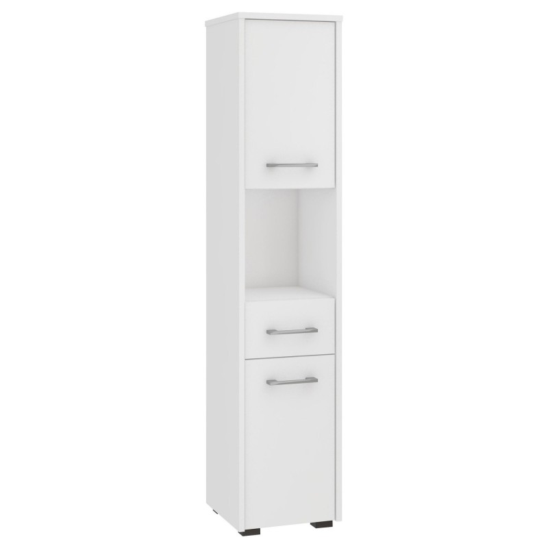 Colonne meuble étagère de salle de bain 2 portes 1 tiroirs 140x30X30 cm Blanc Colonne meuble étagère de salle de bain 2 portes 1 tiroirs 140x30X30 cm Blanc
