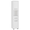 Colonne meuble étagère de salle de bain 2 portes 1 tiroirs 140x30X30 cm Blanc
