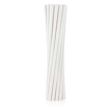 Colour White White paper straw 12 pcs