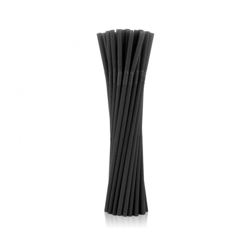 Colour Black Black plastic straw 50 pcs