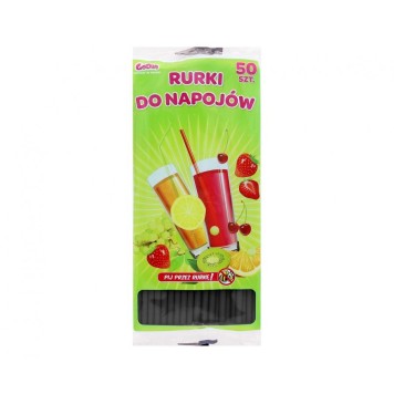 Colour Black Black plastic straw 50 pcs