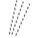 Football paper straw, set of 12
