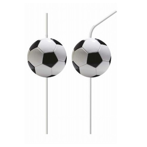 Football Soccer Field paper straw, set of 4