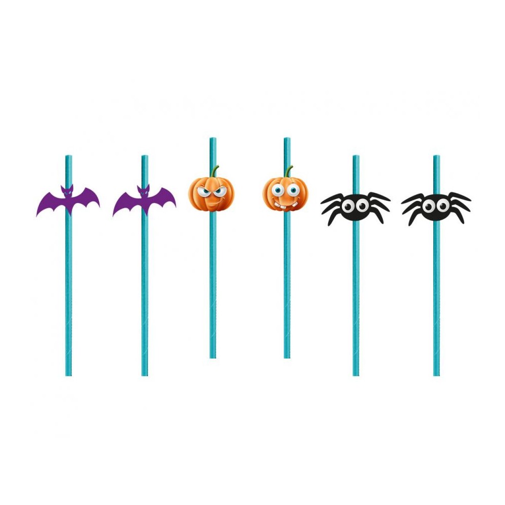 Halloween Boo paper straw set of 6