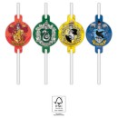 Harry Potter Hogwarts Houses paper straw 4-piece set FSC