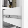 Colonne meuble étagère de salle de bain 2 portes 1 tiroirs 140x30X30 cm Blanc