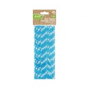 Colour Blue Polka Dots Blue paper straw 24 pcs