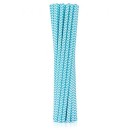 Colour Light Blue Chevron Blue paper straw 12 pcs