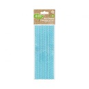 Colour Light Blue Chevron Blue paper straw 12 pcs
