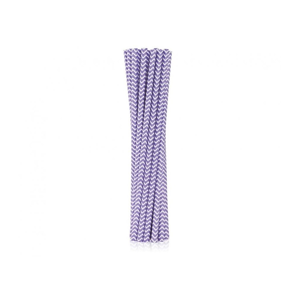 Colour Lilac Purple Paper Straw 12 pcs