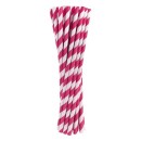 Colour Magenta paper straw pack of 24