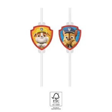 Paw Patrol Rescue Heroes paper straw, set of 4 pcs FSC