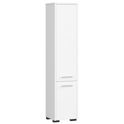 Colonne meuble étagère salle de bains  2 portes 30X30X 140cm Blanc