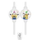 Minions The Rise of Gru paper straw, set of 4 FSC