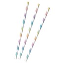 Colour Pastel Rainbow paper straw set, 12 pieces