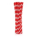 Colour Red Polka Dots Red Paper Straw Pack of 24