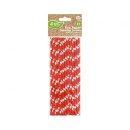 Colour Red Polka Dots Red Paper Straw Pack of 24