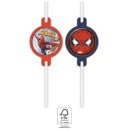 Spiderman Crime Fighter paper straw, 4-piece set FSC