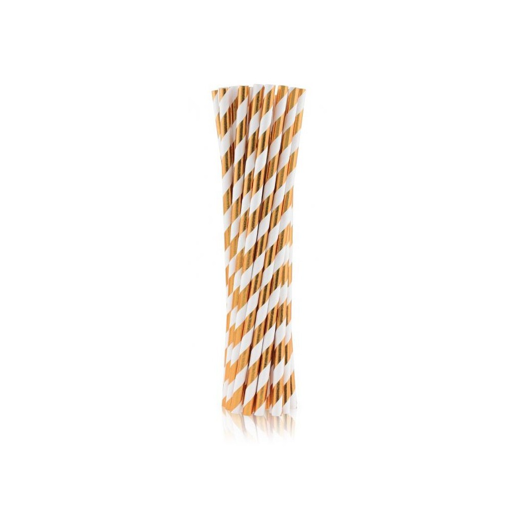 Colour Rose Gold paper straw 24 pcs