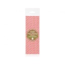 Colour Light Pink Dots Pink Paper Straw Set of 12